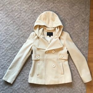 Nine West Wool Blend Pea Coat with Hood